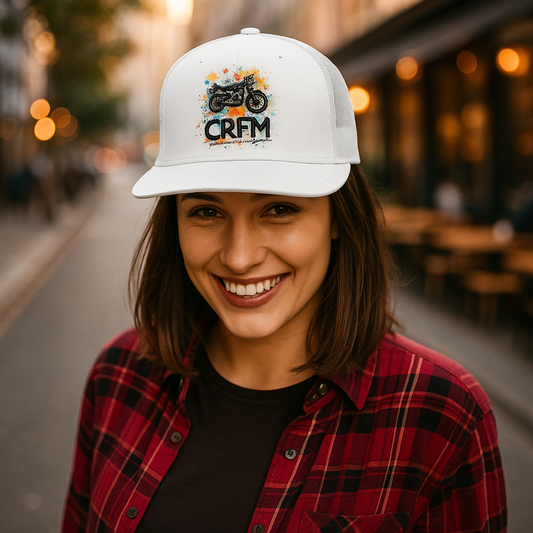CoolRides FM Trucker Snapback | 5-Panel High-Profile, Flat Bill - COOLRIDES FM