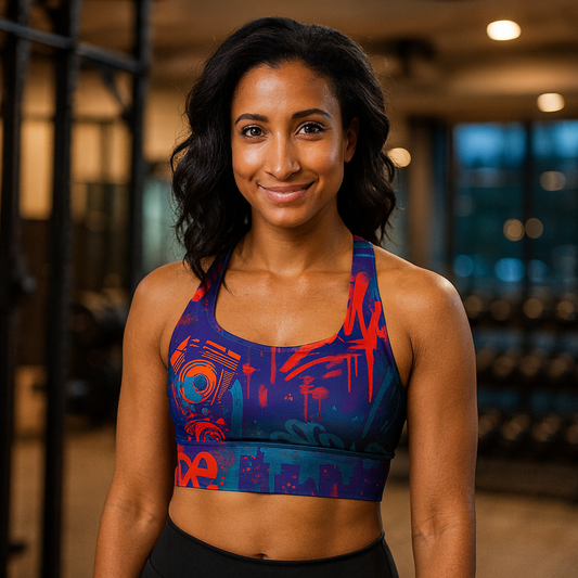 CoolRides FM Longline Sports Bra | High-Support Compression, Recycled - COOLRIDES FM